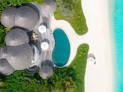 Beach Residence With Pool Aerial The Nautilus Maldives