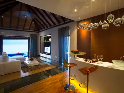 Water Suite With Pool Living Area Velassaru Maldives