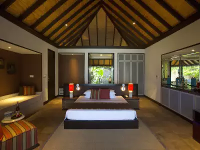 Beach Villa Bedroom Velassaru Maldives