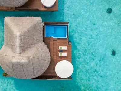Fabulous Overwater Villa with Pool Aerial W Maldives