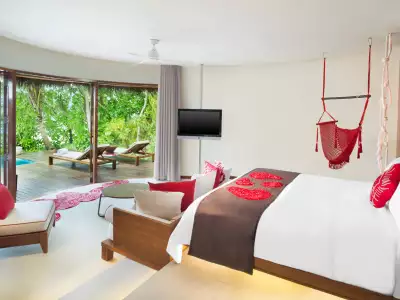 Wonderful Beach Oasis Villa With Pool Interior W Maldives