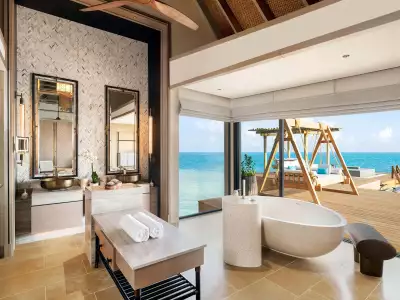Waldorf Astoria Maldives Ithaafushi Two Bedroom Reef Villa With Pool Bathroom
