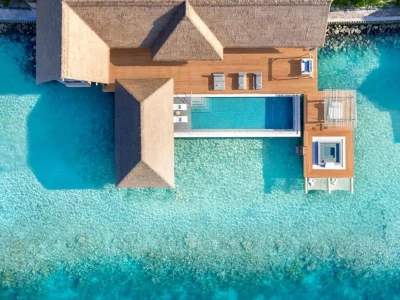 Waldorf Astoria Maldives Ithaafushi Two Bedroom Reef Villa With Pool Aerial