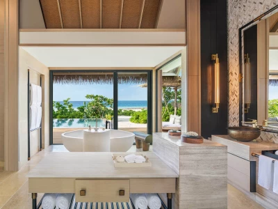 Waldorf Astoria Maldives Ithaafushi Two Bedroom Beach Villa with Pool Bath
