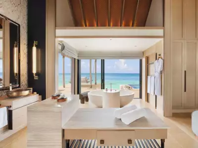 Waldorf Astoria Maldives Ithaafushi Grand Reef Villa With Pool Bathroom