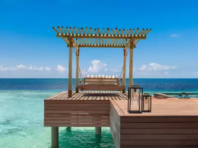 Over Water Pool Villa Hanging Chair Waldorf Astoria Maldives Ithaafushi