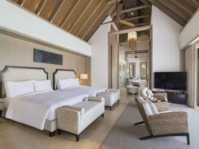 Waldorf Astoria Maldives Ithaafushi Two Bedroom Grand Beach Villa with Pool Twin Room