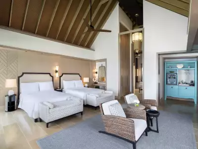 Waldorf Astoria Maldives Ithaafushi Three Bedroom Over Water Villa With Pool Twin Bedroom