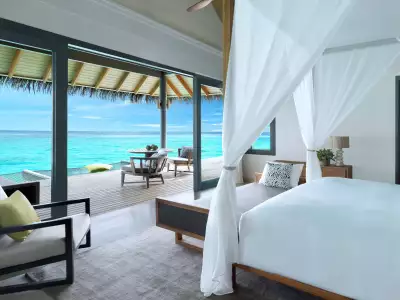 Over Water Villa Bedroom Vakkaru Maldives