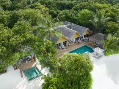 Beach Pool Residence - Three Bedroom - Aerial - Vakkaru Maldives