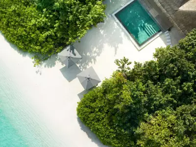 Beach Pool Residence Two Bedroom Aerial Vakkaru Maldives